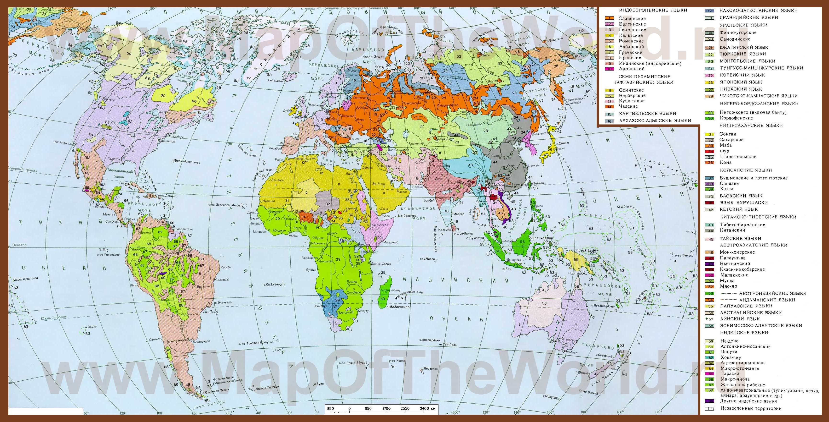 карта языков